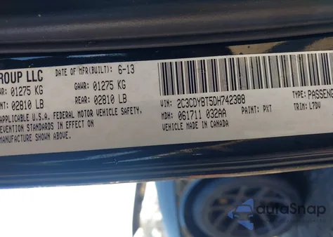 2013 Dodge Challenger R/T from USA, damaged, VIN 2C3CDYBT5DH742388